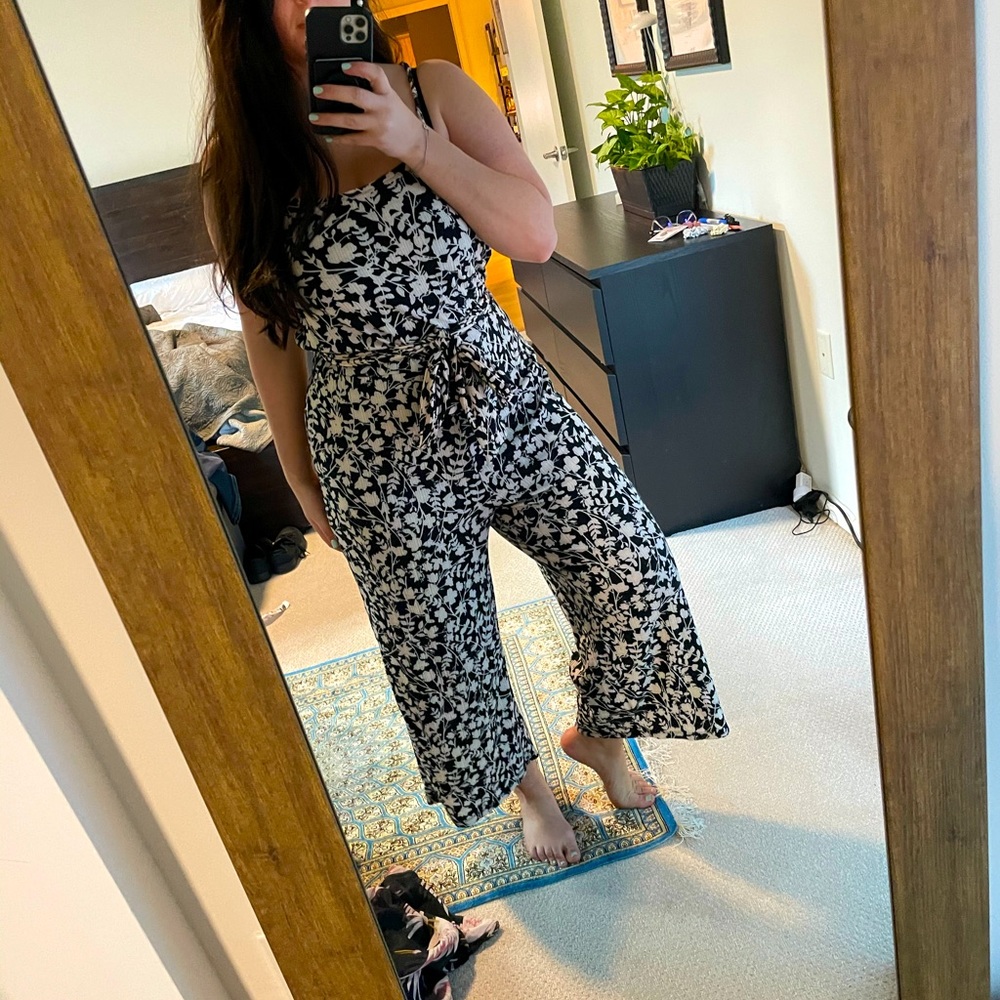 Mango Casual Soft floral Jumpsuit- NWOT